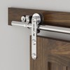 CCJH 6.6FT Stainless Steel Sliding Door Hardware Kit Heavy Duty