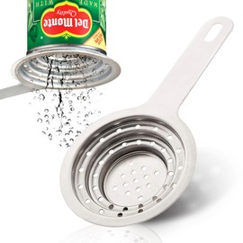 Multipurpose Can Colander Stainless Steel – Universal Food Grade Stainless Steel Can Strainer with Handle for Small and Large Cans Vegetable Fruit Tuna Can Colander Small