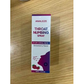 ANALEZE Throat Numbing Spray for Oral Women Men,Deep Throating Numb Spray Made in Japan 60ml (Strawberry)