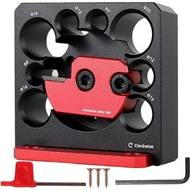 Carbide Inserts Dowel Maker, Dowel Cutter,Dowel Maker Jig Kit 8 Holes 8/9/10/12/15/16/18/20mm,Aluminum Alloy Dower Cutter Dowel Plate Wooden Rods Sticks Woodworking Auxiliary Tool