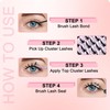 GRACEFULIA Manga Lash Clusters KIT 120PCS Anime and Doll Eye