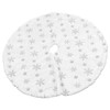 35.4in Christmas Tree Skirt Round Shape Soft Comfortable White Christmas