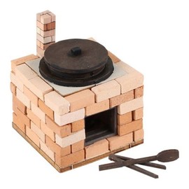 (Hottracks) DIY Wooden Assembly Kit Mini Brick Cauldron Hearth CM947 / (핫트랙스)DIY 나무 조립 키트 미니 벽돌 가마솥아궁이 CM947