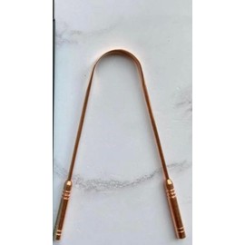 ANVI UTENSILS Copper Tongue Cleaner with Copper Grip to Use Tongue Scraper for Adults, Tongue Cleaner for Oral Care (Pack Of 2) (Copper)