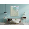 Minnesota and Iowa Physical Map - 23.3 x 16.5 Inches