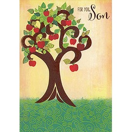Designer Greetings Fruit Filled Apple Tree Rosh Hashanah/Jewish New Year Card for Son