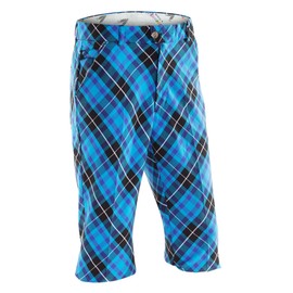 Royal & Awesome Men's Plus Size Golf Knickers, Blue Plaid Trews, 40" Waist-101 Cm