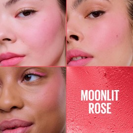 Maybelline Cloudtopia Blush for Cheeks and Lip Mousse, Ultra-Vivid, Pigmented Formula for Up to 14HR of Blush and Lip Makeup Color, Moonlit Rose, 1 Count