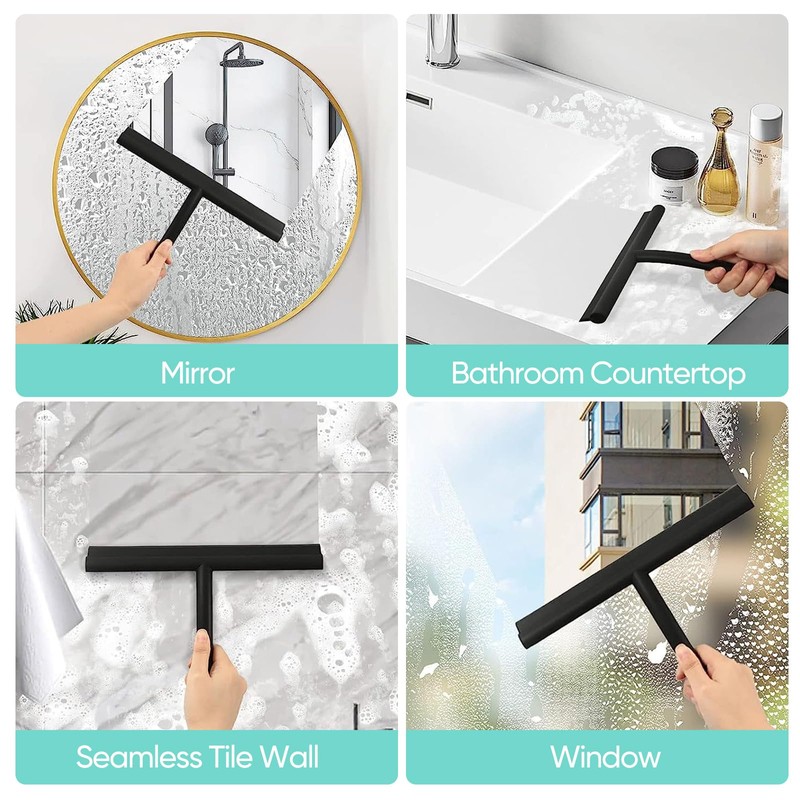 LORESJOY Shower Squeegee, Squeegee for Shower, Bathroom, Tiles, Shower Squeegee,