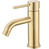TRUSTMI Brushed Gold Bathroom Faucet Modern Lavatory Vanity Sink Faucet,