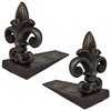 Lulu Decor 100% Cast Iron Fleur De Lis Door Stopper,