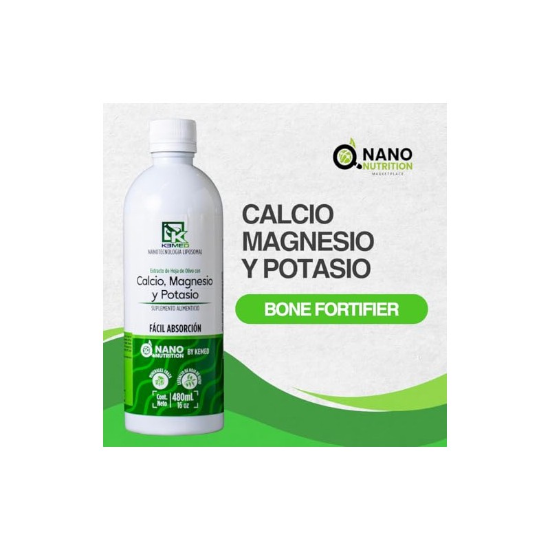 Calcio, Magnesio y Potasio | Suplemento de Alta Absorción 480ml