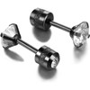 5 Pairs Stud Earrings Set,Hypoallergenic Earrings 316L Stainless Steel Double