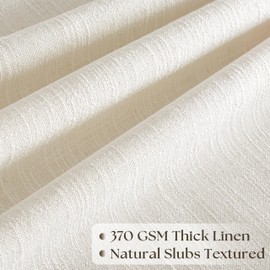 100 Inch Wide Curtains 84 Inches Long Linen Pinch Pleated Curtains for Patio Sliding Door Light Filtering Pinch Pleat Drapes Cream Ivory Boho Extra Wide 100 x 84 Drapes Living Dining Room 1 Panel