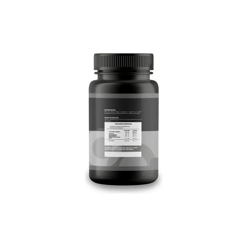 Maca Negra Orgánica 100% Pura Con 60 Cápsulas 500 mg