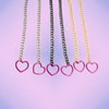 ADEMISHIA Women’ s Slip Chain Necklace with Rose Heart Ring,