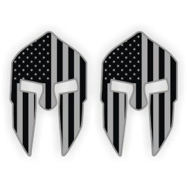 Unbranded/Generic Pair Spartan Helmet Stealthy Black Ops Flags Hard Hat Decals | Stickers Tactical