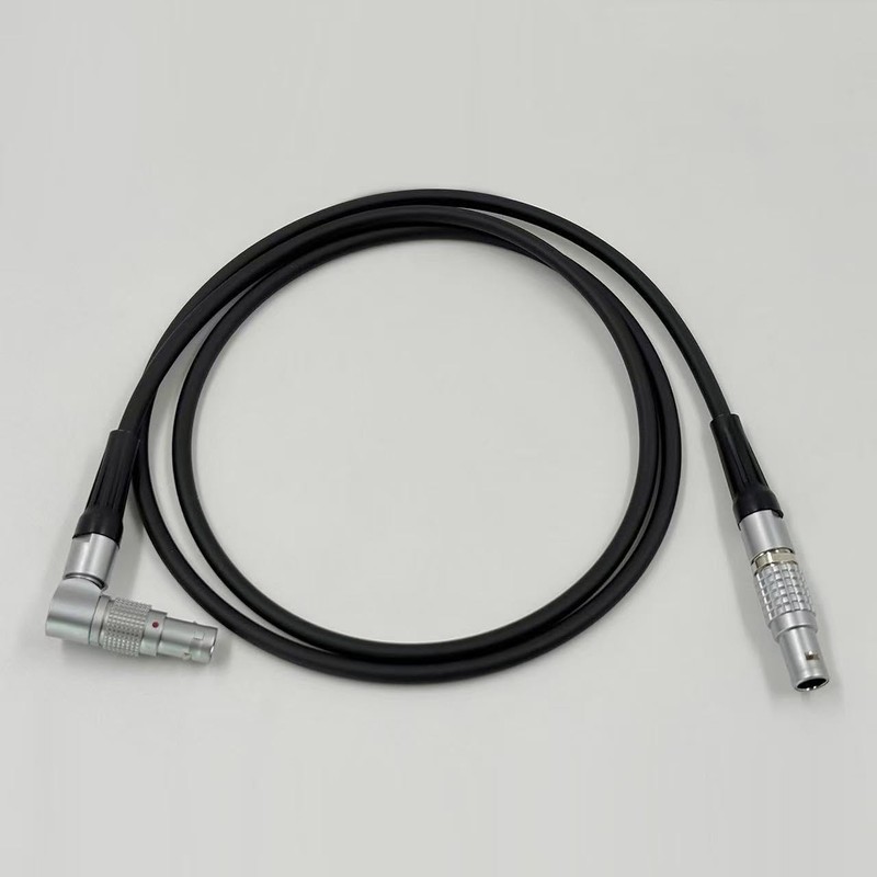 Rotatable Right Angle LEMO-Compatible 0B 2-Pin Male to 2-Pin Male