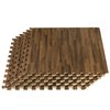 Forest Floor 3/8 Inch Thick Printed Foam Tiles, Premium Wood
