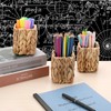 BSTKEY 3 Pcs Water Hyacinth Pencil Holder Desk Organizer, Handmade
