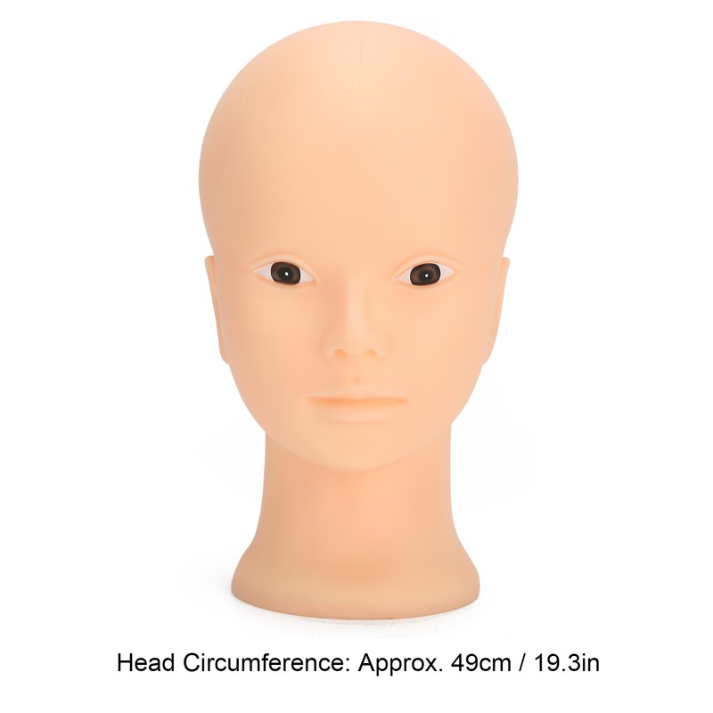 Mannequin Head Makeup Training Practice Wig Hat Display Bald Mannequin
