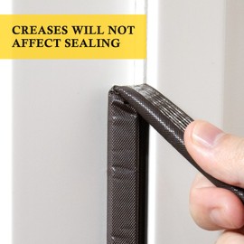 fowong Weather Stripping Door Seal, White Door Weather Stripping V Shape Door Seals for Door Frame,1/2 Inch Wide X 19 Feet Long, Self-Adhesive Door Insulation Soundproofing Window Gap Sealing Strip
