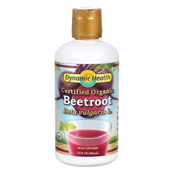 Dynamic Health Certified Organic Beetroot Dietary Supplement | 32 oz