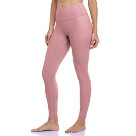 Colorfulkoala Women's Buttery Soft High Waisted Yoga Pants Full-Length Leggings (XL, Mauve Pink)