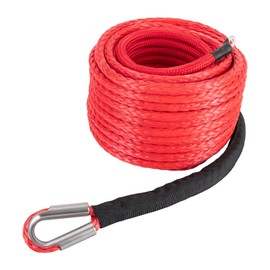 MaldHau Synthetic Winch Rope Cable Kit, 1/2" x85 ft 31500LBS Winch Line, Winch Cable Replacement with Hook Safety Pull Strap for ATV UTV SUV Truck Off Road Vehicles