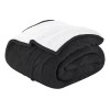 Bluelander Cobija Matrimonial Borrego Cobertor Franela Suave Calientita Color Negro