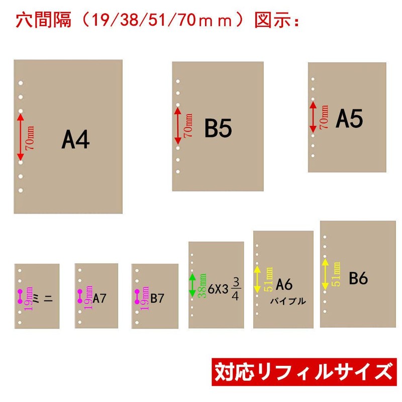 WORKLION Six Hole Punch: Paper Size Guide with Duster Cover