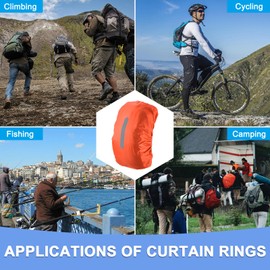 GLOKUUCA Waterproof Backpack Rain Cover - Non-Slip Backpack Cover Hi-Visibility with Vertical Reflective Strap Fits for 15-25L Bag for Biking Outdoor Traveling - XS, Orange