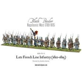 Black Powder Napoleonic Wars Late French Line Infantry 1812-1815 Military Table Top Wargmaing Plastic Model Kit WGN-FR-10