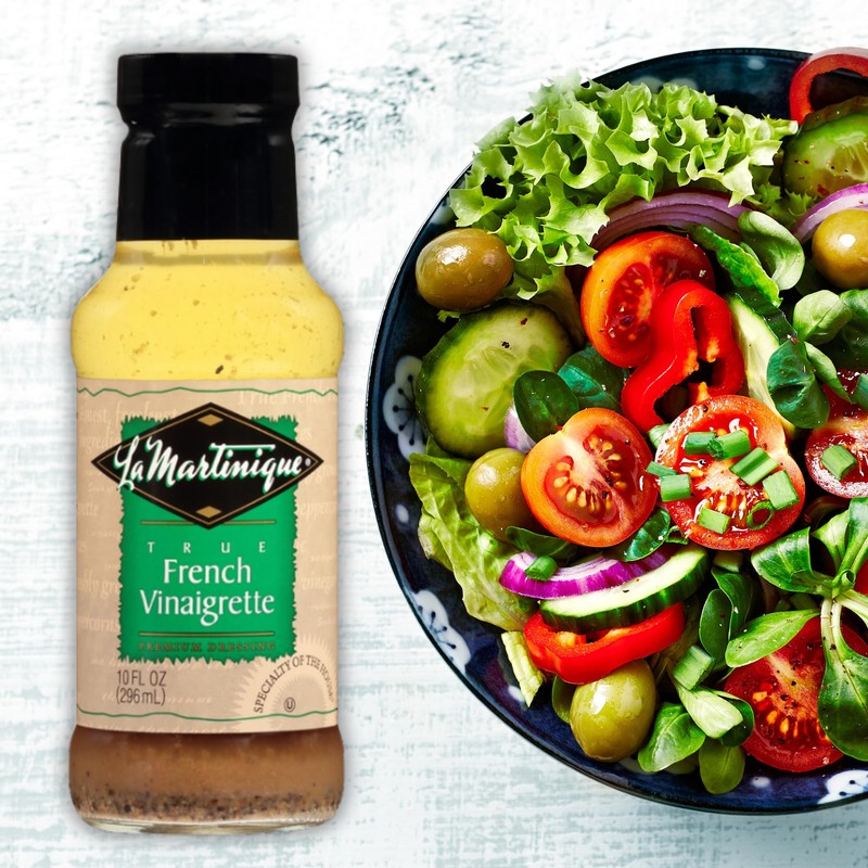 La Martinique True French Vinaigrette Dressing 10 Ounce Bottle (Pack
