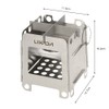 Lixada Lightweight Folding Pocket Wood Burning Stove Portable Stainless Steel