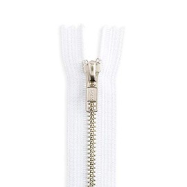 Nickel Pant Zipper 24" White Zip for Sewing Craft