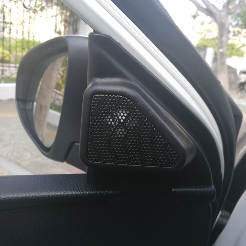 2pcs Car Door Tweeter Speaker Cover Trim Loudspeaker Decor Replacement
