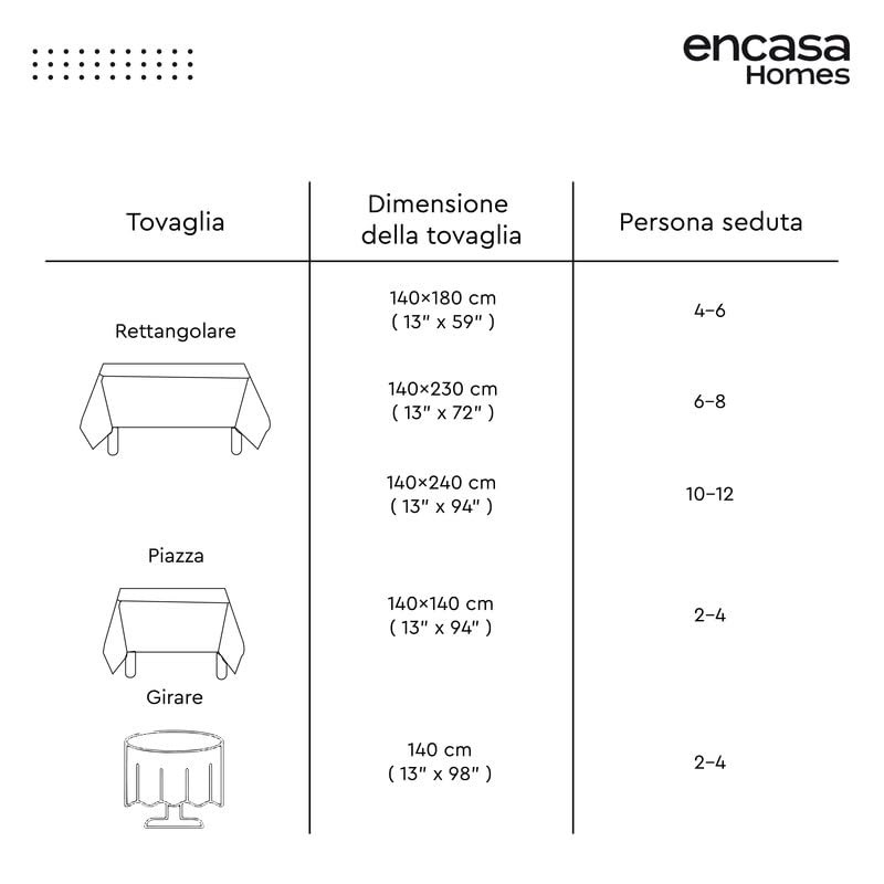 Encasa XO Cotton Rectangle Table Cloth for 6 ft |