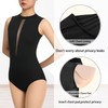 DANSHOW Halter Ballet Leotard for Women Dance Mesh Neck Ladies