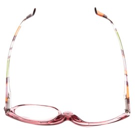 Calabria Flip Up Magnifying Makeup Reading Glasses +2.50 Pink Eye Make Up Cosmetic Rotating Single Lens Readers w/Soft Case