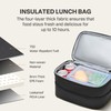 Everfun Womens Lunch Box Two Compartments Insulated Lunch Tote Bag