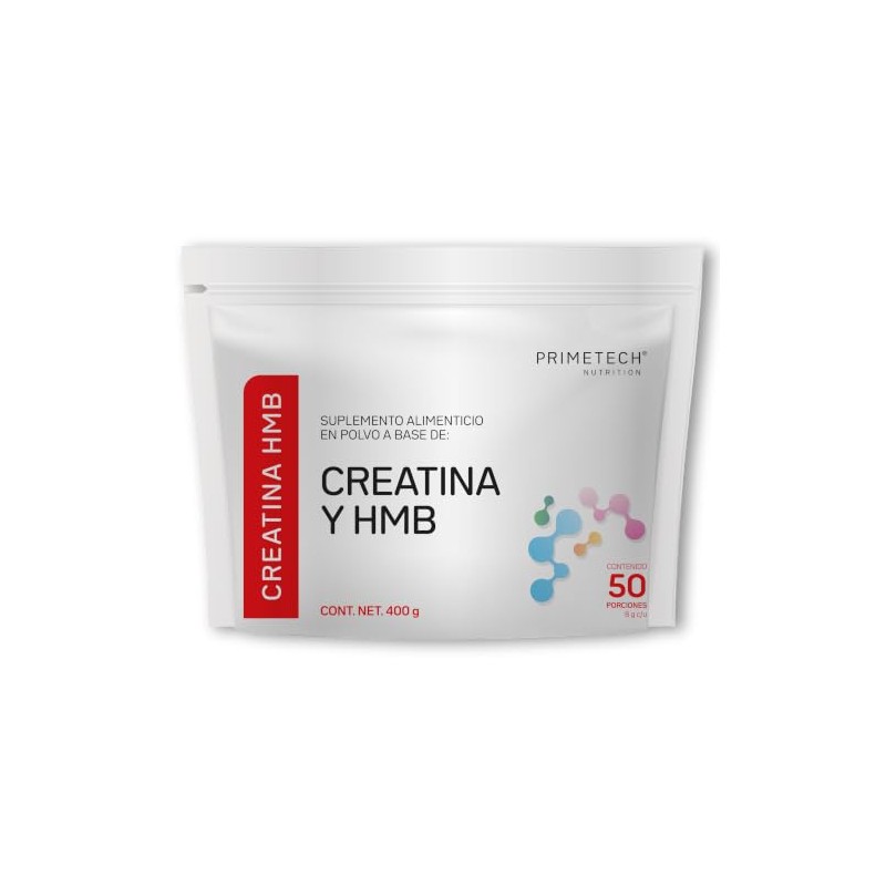 Primetech Nutrition Creatina Y Hmb 400gr En Polvo Sin Sabor