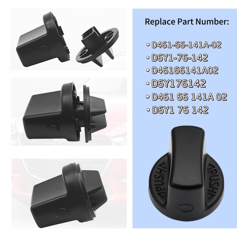 Ignition Key Knob Push Turn Switch & Insert Set for