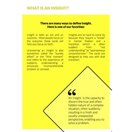 Aha! Cards: The Indispensable Insight Generation Kit de herramientas