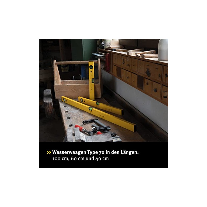 STABILA Classic Set 70, 3-Piece Spirit Level Set: 100 cm,
