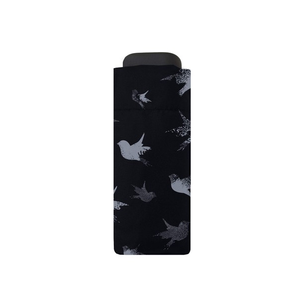 SMATI Mini paraguas plegable compacto – Tamaño de bolsillo de 18 cm, resistente al viento, 200 g, ultraligero, manual, paraguas de viaje, paraguas para mujer, patrón de pájaros