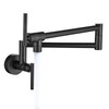 Fransiton Matte Black Pot Filler, Pot Filler Faucet Wall Mount,