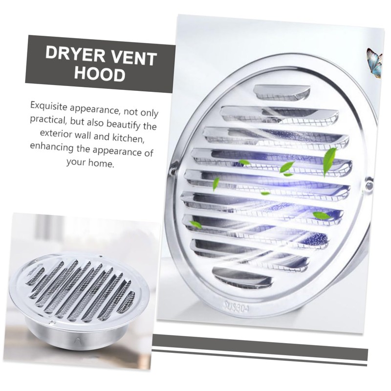 Gadpiparty Stainless Steel Rainproof Air Vent Protector Cover Louvered Grille