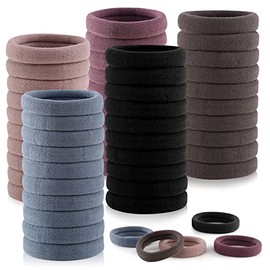 100 Pcs Ligas para Cabello Elásticas, Donas para el Cabello Mujer, Scrunchies para Cabello Sin Costura, Lazos de Pelo de Algodón para Coleta, Accesorios para el Cabello para Niña (Color Oscuro)