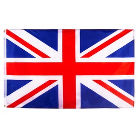 Large Union Jack Flag 5ft x 3ft Great Britain National Flag Team GB Supporters Flag for Festival Party with Double Stitched Seam and Metal Eyelets